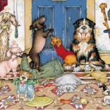 Gibsons Panoramapuzzle Hunderunde 636 Teile