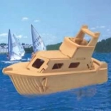 Woodcraft Holz 3D-Puzzle Yacht