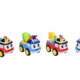 Bau-Spielzeugauto mit Gesicht 13 cm mit Schwungrad