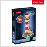 3D-Puzzle Leuchtturm mit LED-Beleuchtung CUBICFUN Night Edition