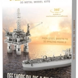 Metal Earth 3D-Puzzle Ölplattform und Tanker – Deluxe-Set