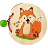 Holz-Bilderbuch mit Fuchs und Waldtieren