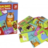 Logikspiel Puzzle Domino Tiere 28 Elemente