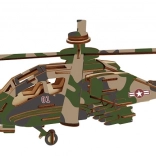 Woodcraft Holz-3D-Puzzle Kampfhubschrauber APACHE