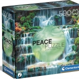 Puzzle 500 Teile CLEMENTONI Peace Collection – Wasserfall The Flow