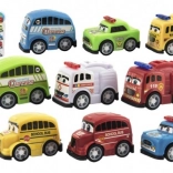 Set aus Mini-Autos 5 cm aus Kunststoff, 10 Stück im Blister
