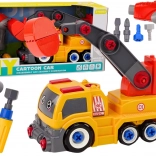 Cartoon-Kranlastwagen zum Zerlegen – orange