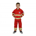 Kinderkostüm einer Rettungskraft mit reflektierenden Elementen und tschechischem Aufdruck