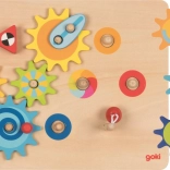 Goki Holzspiel mit Zahnrädern, 16 Teile
