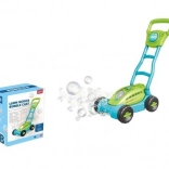 Blaue Seifenblasen-Rasenmäher