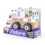 Steckbares Holzauto – Krankenwagen