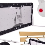 öffnende Sicherheitsbettgitter 200 cm – schwarz