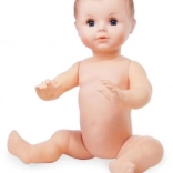 Badepuppe Petitcollin 50 cm mit braunen Augen